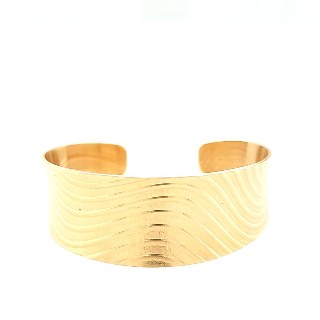 Brass Wave Cuff Braceelet