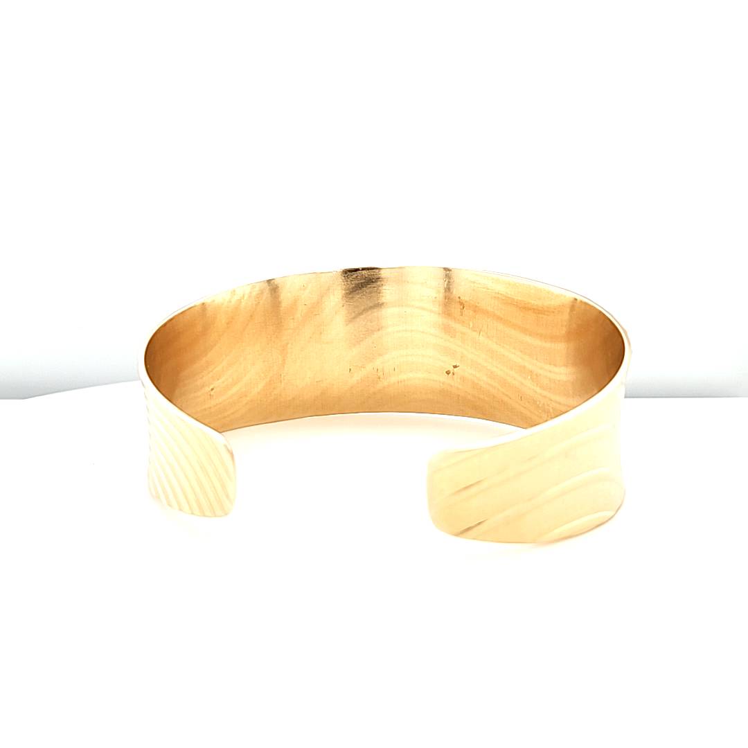 Brass Wave Cuff Braceelet