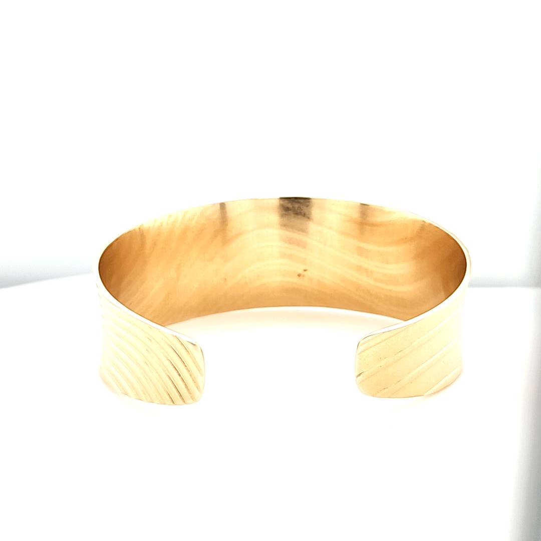 Brass Wave Cuff Braceelet