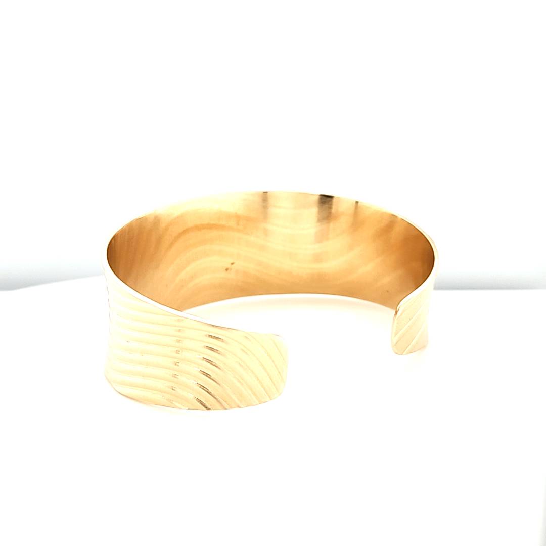 Brass Wave Cuff Braceelet