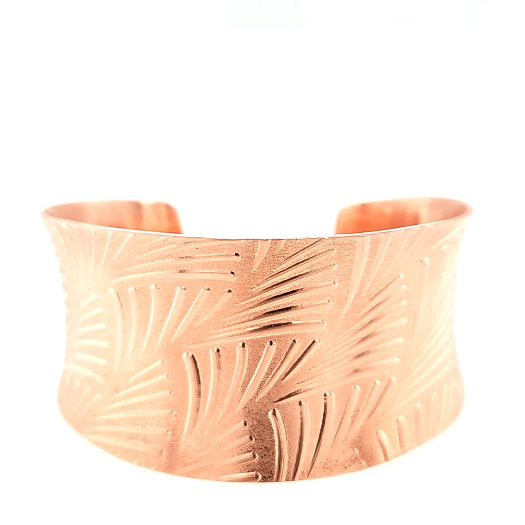 Copper Palm Frond Cuff Bracelet