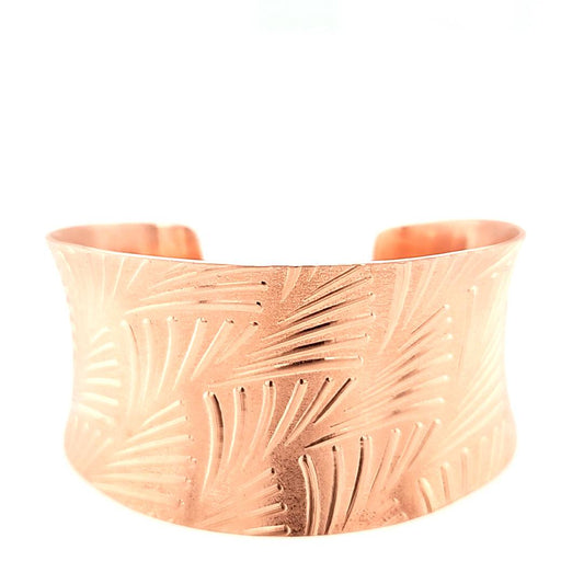 Copper Palm Frond Cuff Bracelet