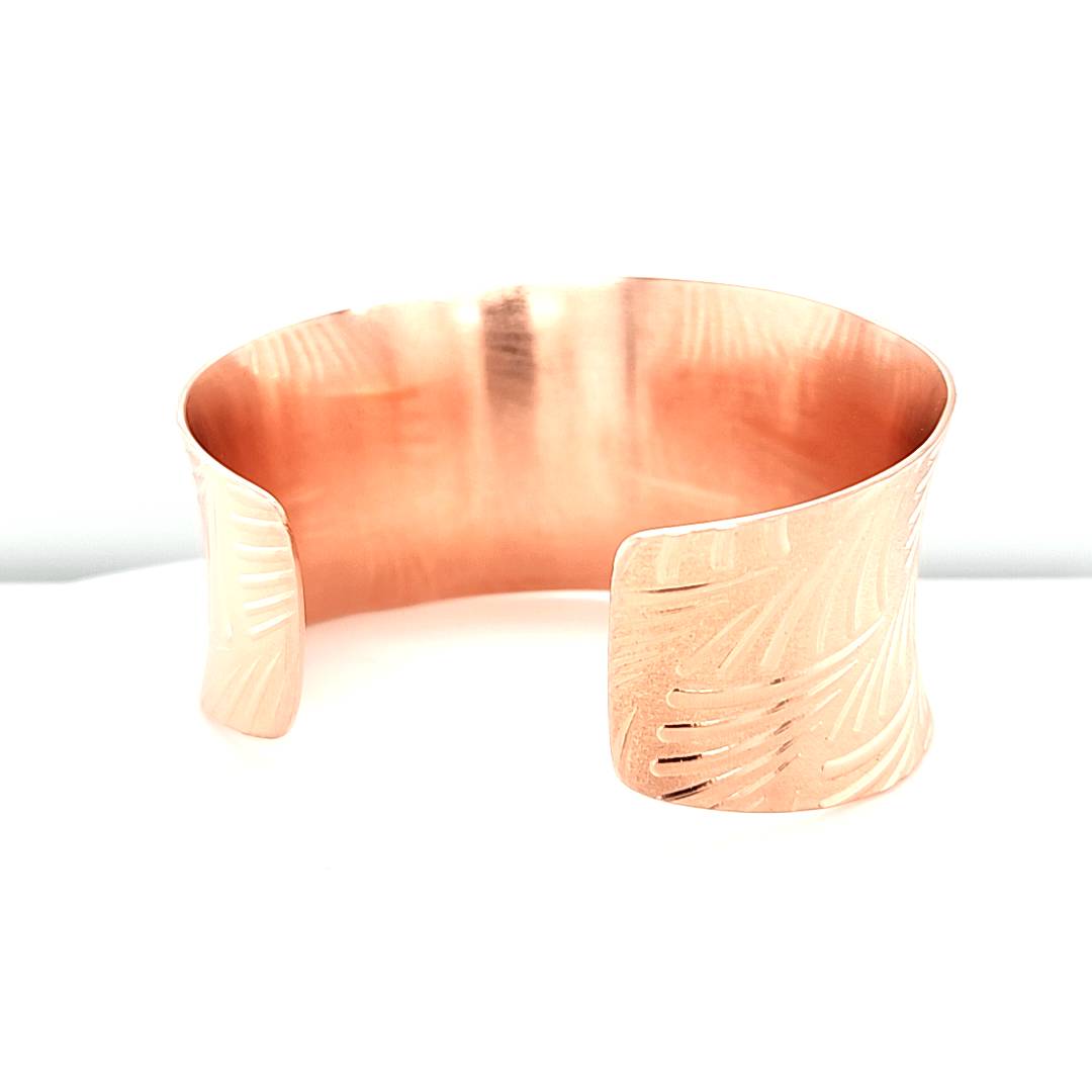 Copper Palm Frond Cuff Bracelet