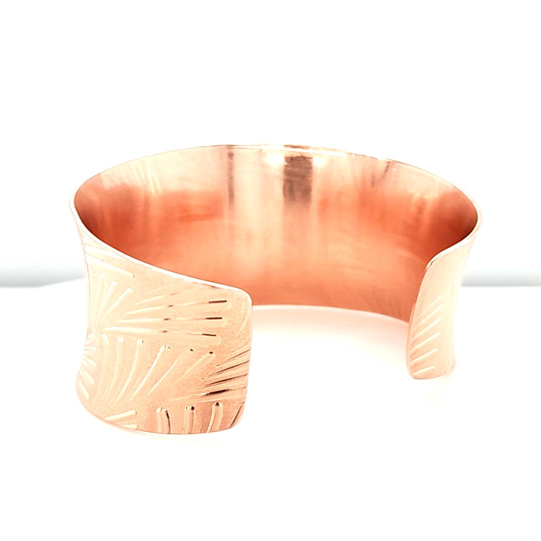 Copper Palm Frond Cuff Bracelet