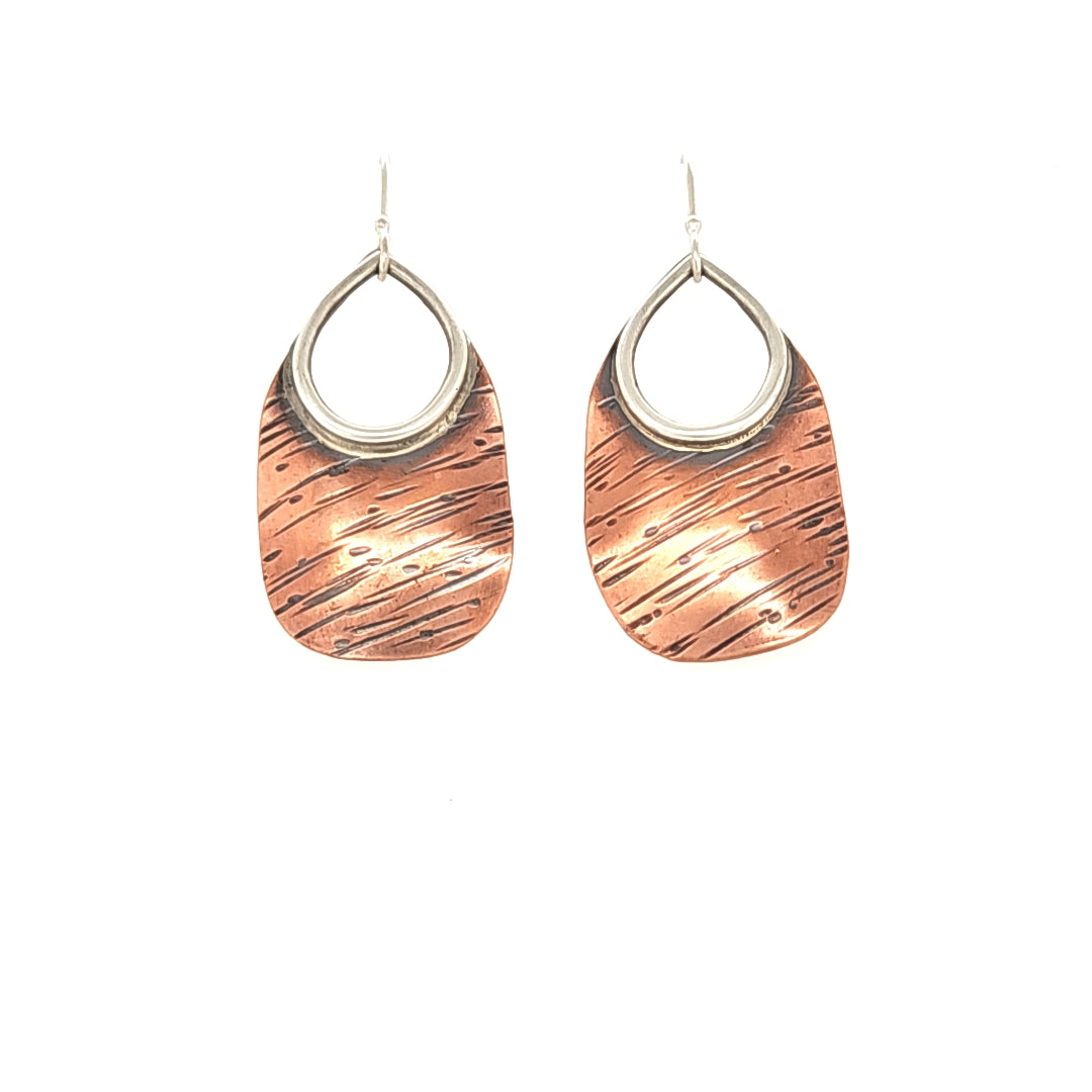 Copper ABQ Raindrop Earrings