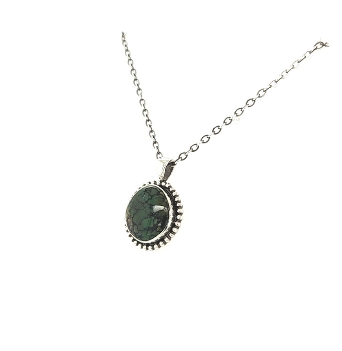 Deep Green Turquoise Pendant