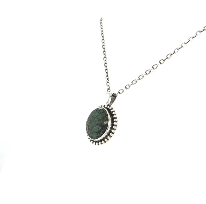 Deep Green Turquoise Pendant