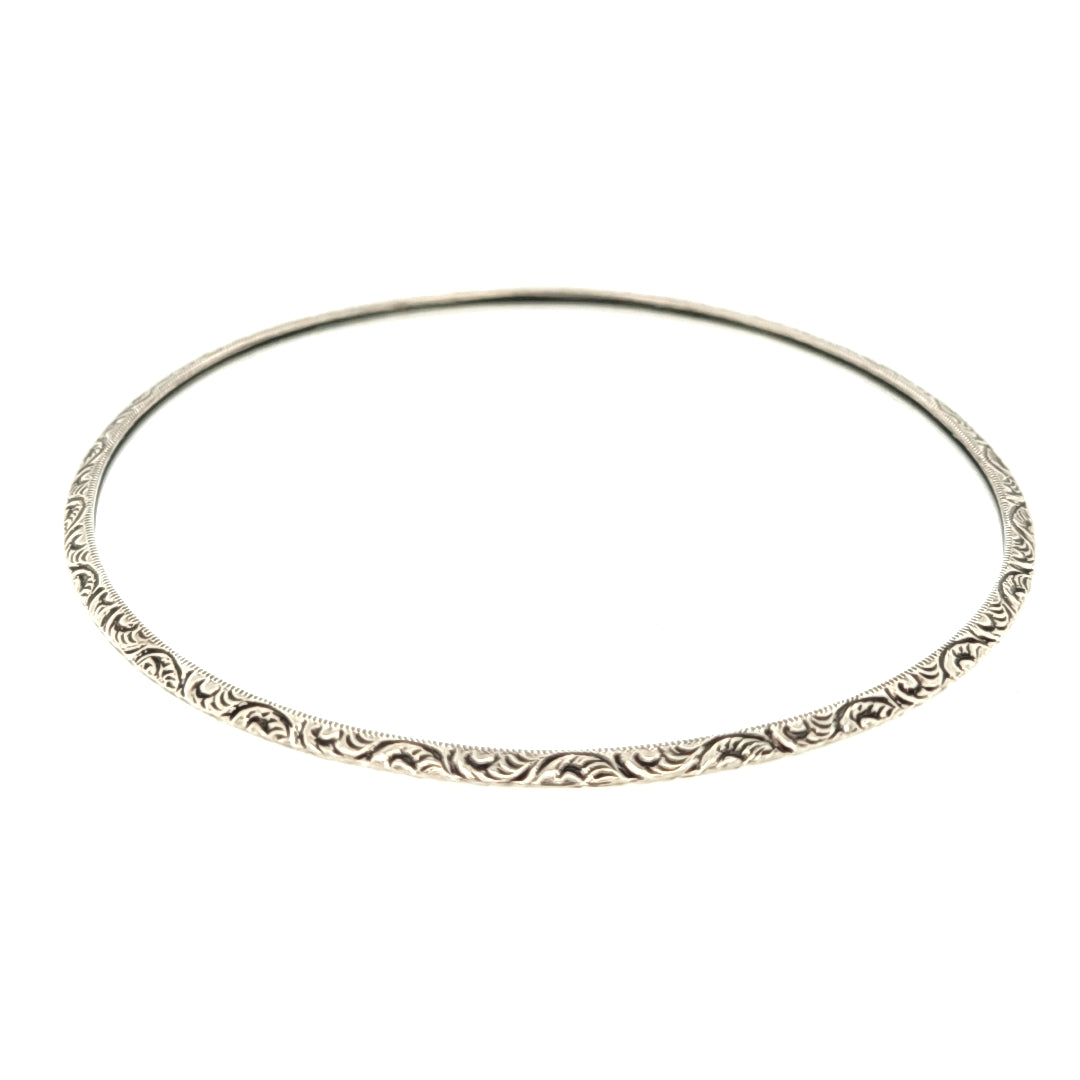 Floral Bangle Bracelet