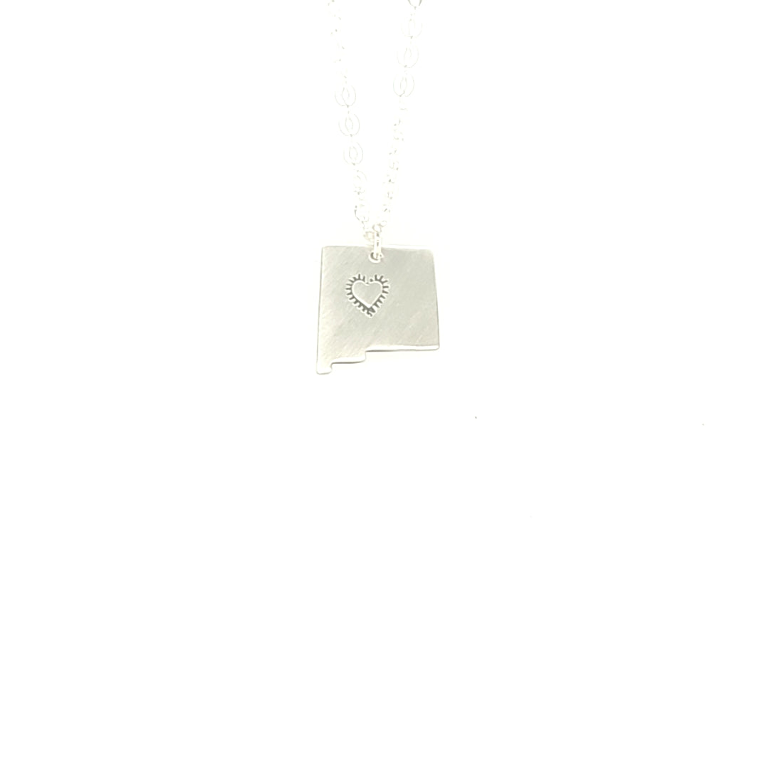 New Mexico pendant with Heart stamp