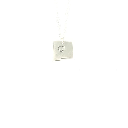 New Mexico pendant with Heart stamp