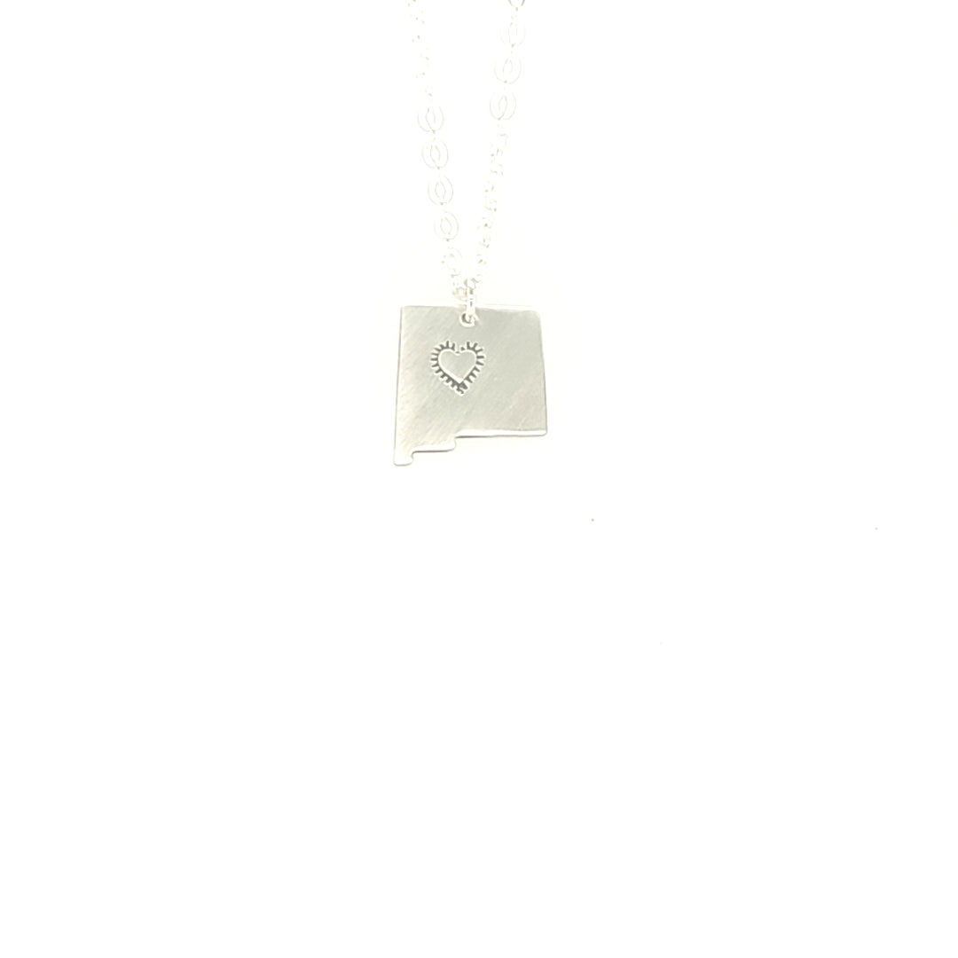 New Mexico pendant with Heart stamp