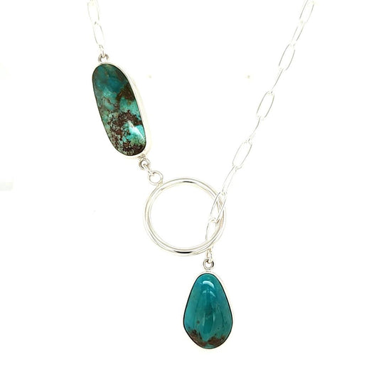Pilot Mountain Turquoise Lariat Necklace