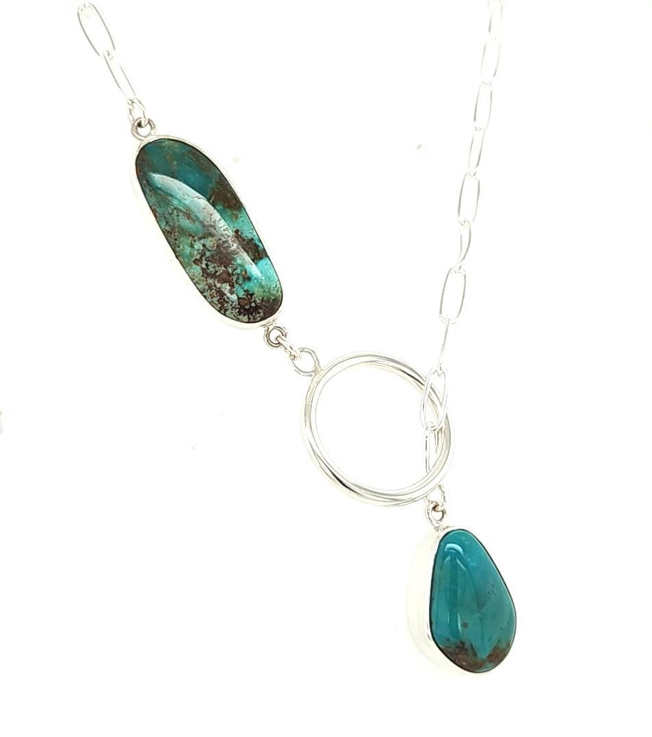Pilot Mountain Turquoise Lariat Necklace