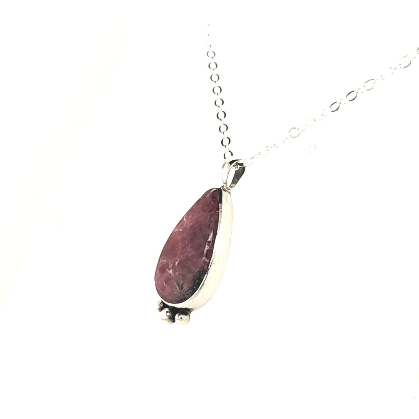 Rhodonite Teardrop Necklace