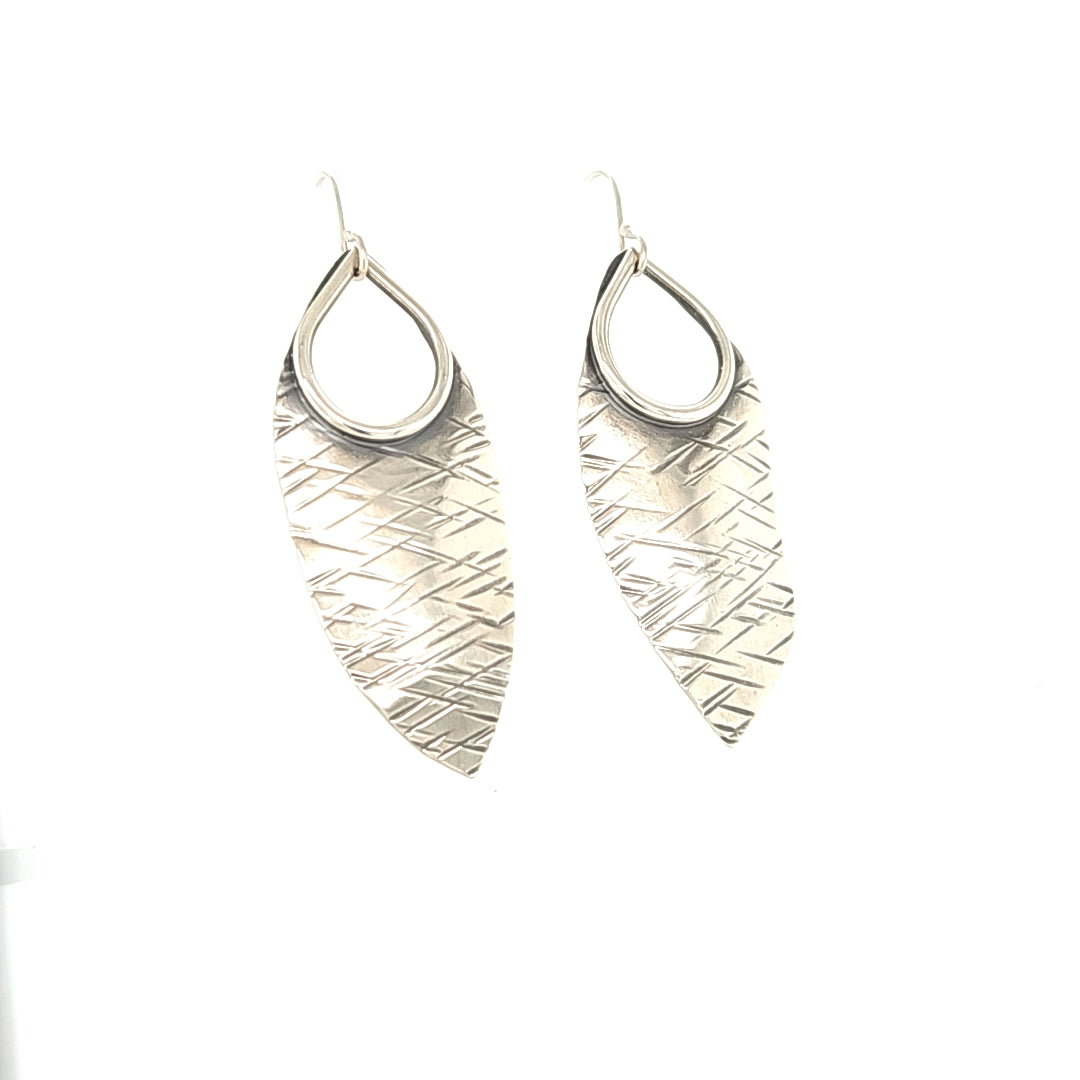 Sterling Silver Leaf Earrings