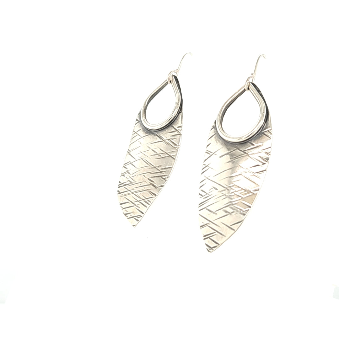 Sterling Silver Leaf Earrings