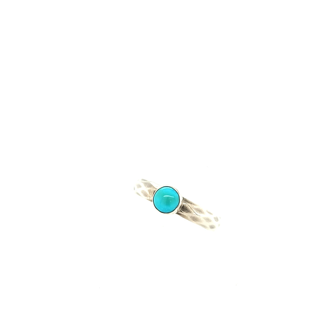 Light Blue 5mm Turquoise on a diamond pattern band