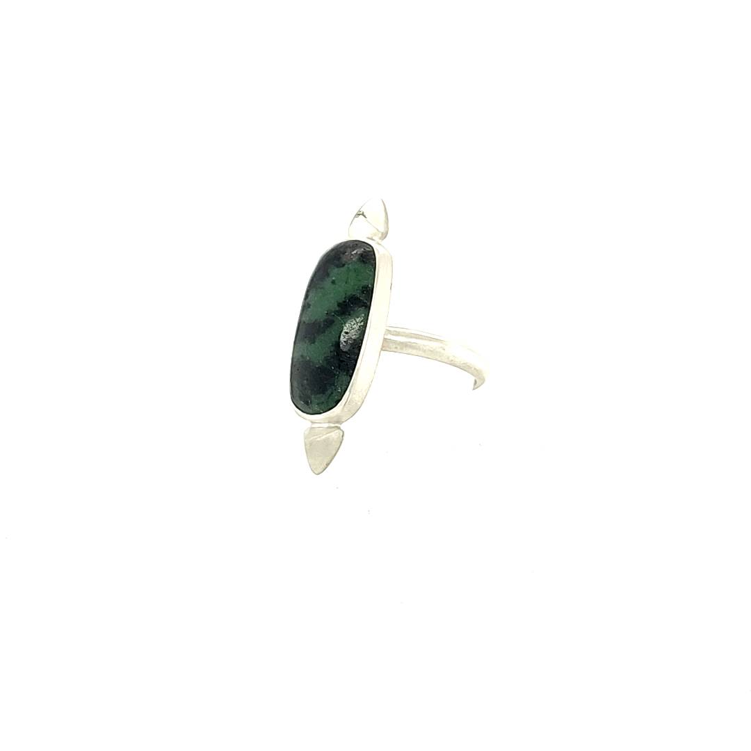 Zoisite with Ruby Ring