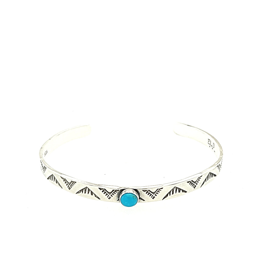 Mountain Peak cuff bracelet with Turquoise size 5.25
