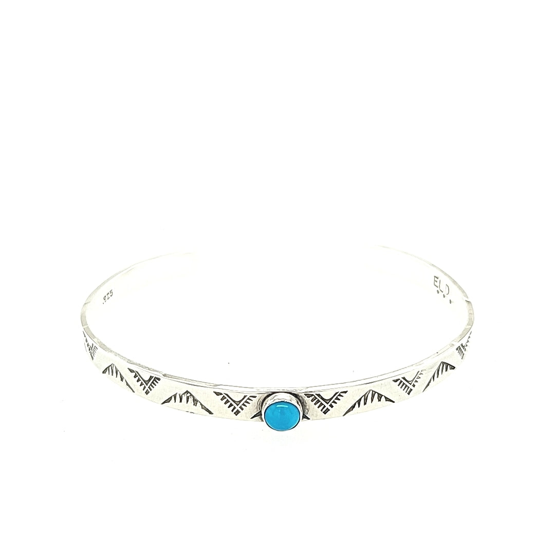 Mountain Peak cuff bracelet with Turquoise size 5.5