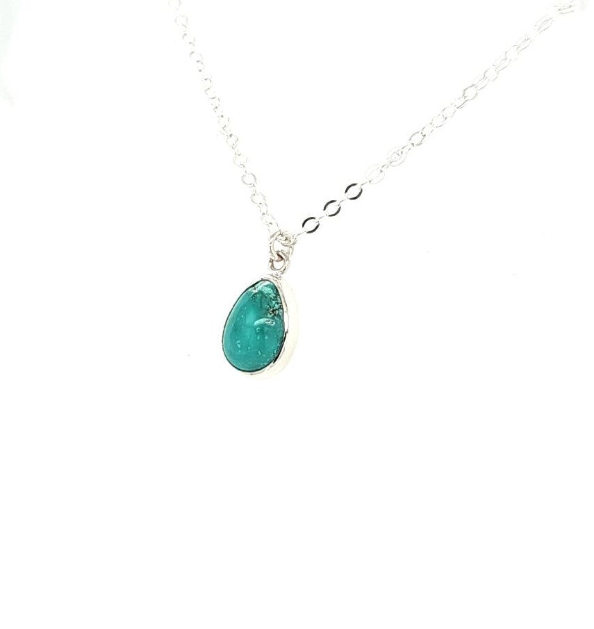 Tiny Turquoise Teardrop