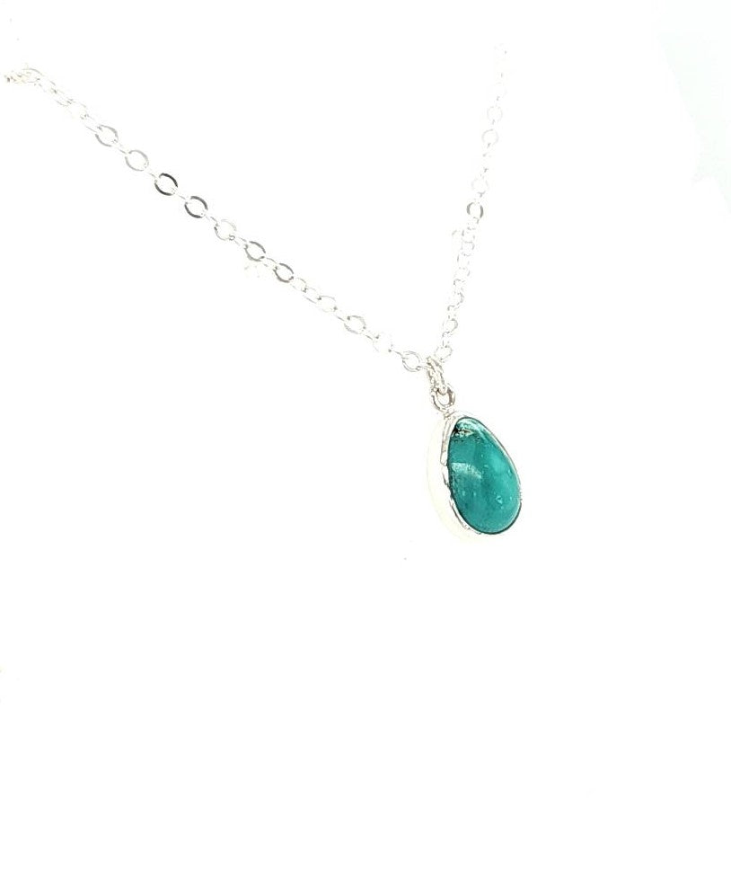 Tiny Turquoise Teardrop