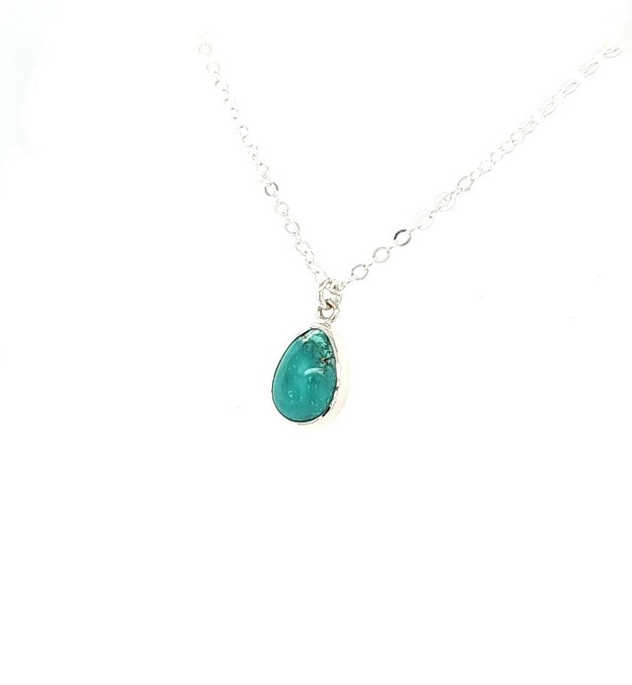 Tiny Turquoise Teardrop