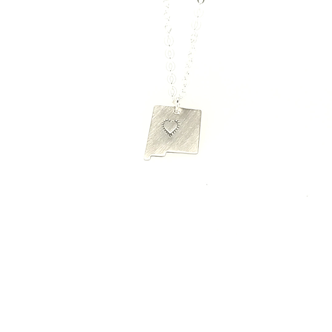 New Mexico pendant with Heart stamp