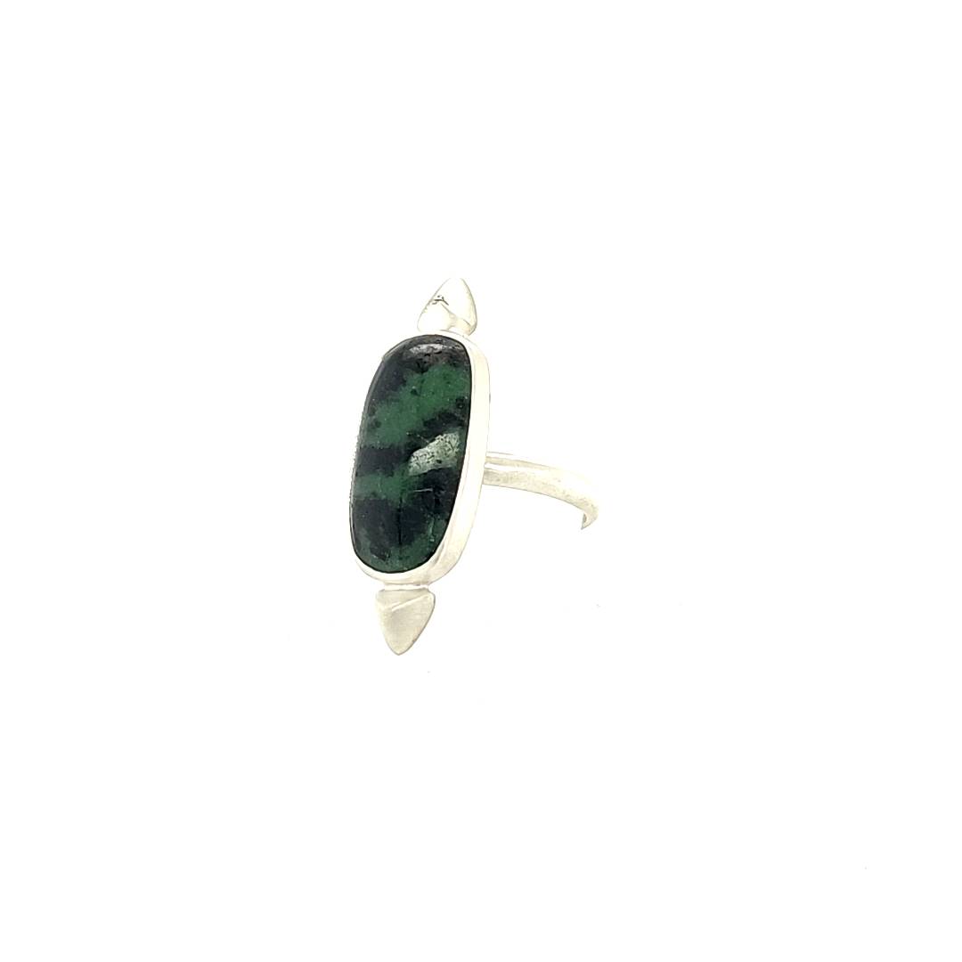 Zoisite with Ruby Ring