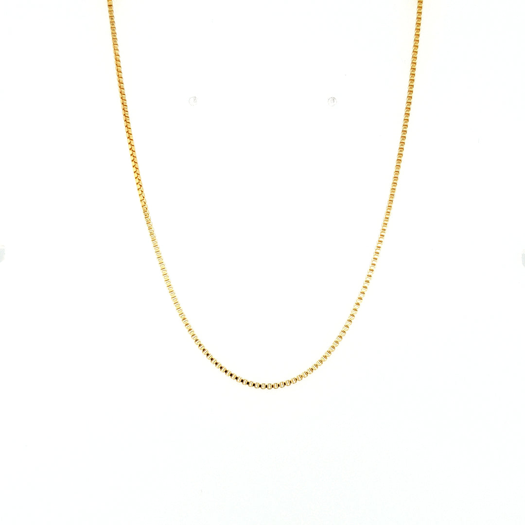 1mm Gold Filled box chain 20"