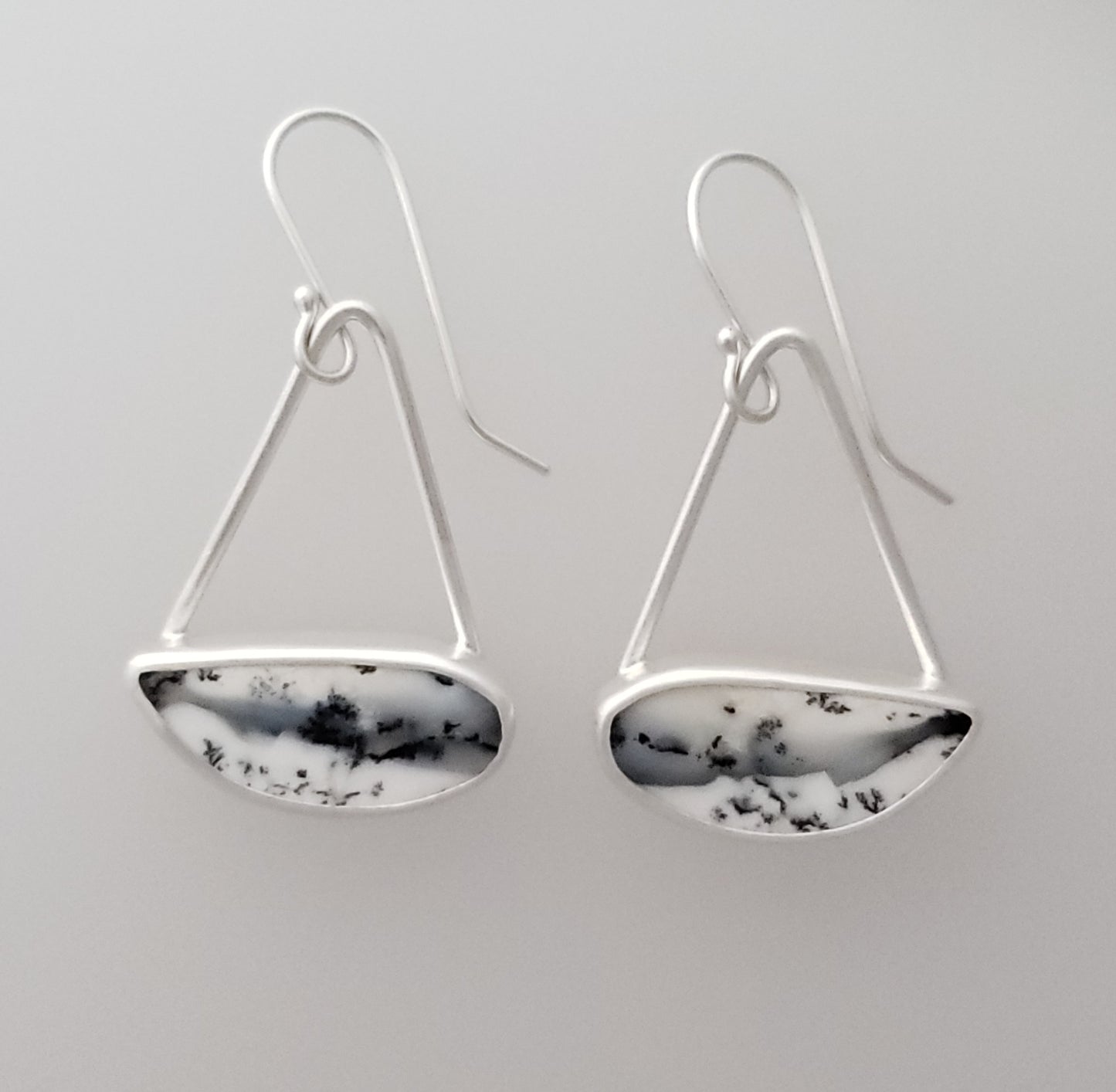 Dendritic Opal Landscape Earrings
