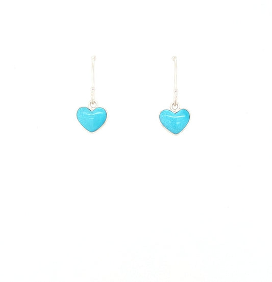 Tiny Turquoise Heart Earrings